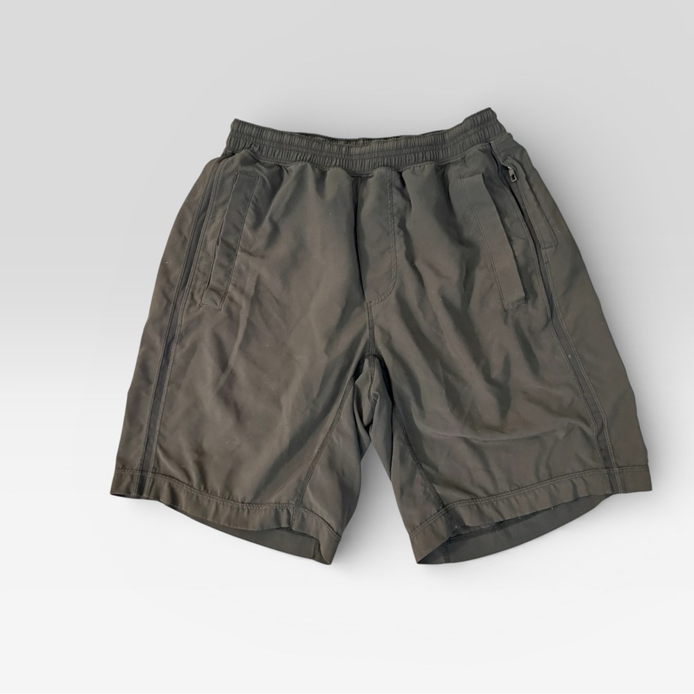 Lululemon Mens Pace Breaker Short Size Med Black Lined 9" Athletic Outdoor